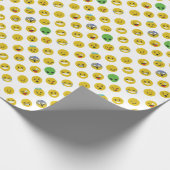 Emoji-glückliches Gesicht Geschenkpapier (Ecke)