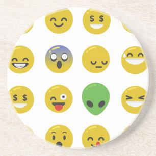 Emoji glückliches Gesicht Getränkeuntersetzer