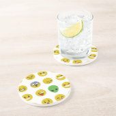 Emoji-glückliches Gesicht Getränkeuntersetzer (Seite)