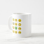 Emoji-glückliches Gesicht Kaffeetasse (Vorderseite Links)
