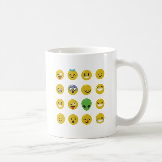 Emoji-glückliches Gesicht Kaffeetasse (Rechts)