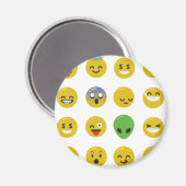 Emoji-glückliches Gesicht Magnet (Vorderseite/Rückseite)