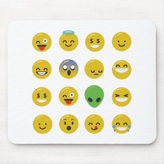 Emoji-glückliches Gesicht Mousepad (Vorne)