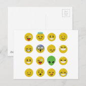 Emoji-glückliches Gesicht Postkarte (Vorne/Hinten)