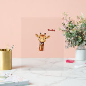 emoji-glückliches Giraffengesicht Acrylschild (Hochzeit)