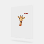 emoji-glückliches Giraffengesicht Acrylschild (Winkel)