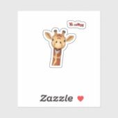emoji-glückliches Giraffengesicht Aufkleber (Blatt)