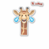 Emoji-glückliches Giraffengesicht Aufkleber (Vorderseite)