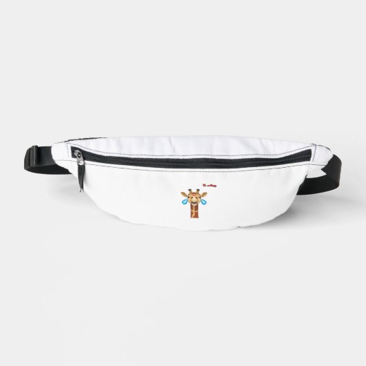 Emoji-glückliches Giraffengesicht Bauchtasche (Vorderseite)