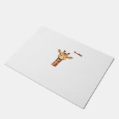 emoji-glückliches Giraffengesicht Fußmatte (Schrägansicht)