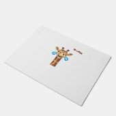 Emoji-glückliches Giraffengesicht Fußmatte (Schrägansicht)