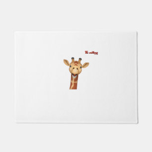 emoji-glückliches Giraffengesicht Fußmatte