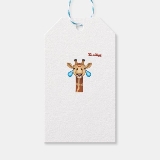 Emoji-glückliches Giraffengesicht Geschenkanhänger (Vorderseite)