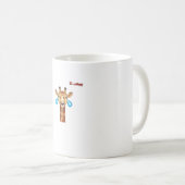 Emoji-glückliches Giraffengesicht Kaffeetasse (VorderseiteRechts)