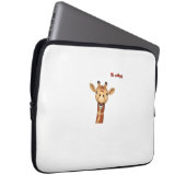 emoji-glückliches Giraffengesicht Laptopschutzhülle (Vorne Rechts)