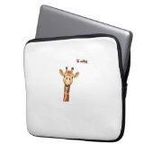 emoji-glückliches Giraffengesicht Laptopschutzhülle (Vorderseite Links)
