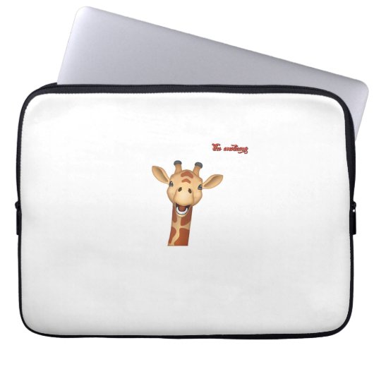 emoji-glückliches Giraffengesicht Laptopschutzhülle (Vorderseite)