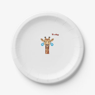 Emoji-glückliches Giraffengesicht Pappteller