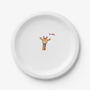 emoji-glückliches Giraffengesicht Pappteller