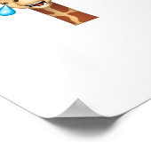 Emoji-glückliches Giraffengesicht Poster (Ecke)