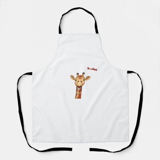 emoji-glückliches Giraffengesicht Schürze (Vorderseite)