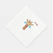 Emoji-glückliches Giraffengesicht Serviette (Ecke)