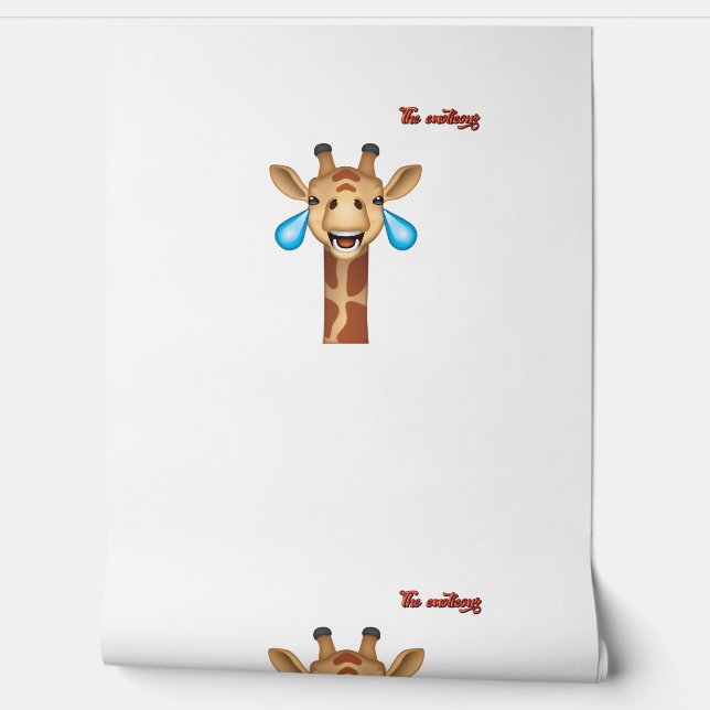 Emoji-glückliches Giraffengesicht Tapete (Abrollen)