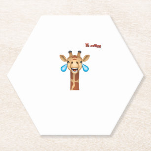Emoji-glückliches Giraffengesicht Untersetzer