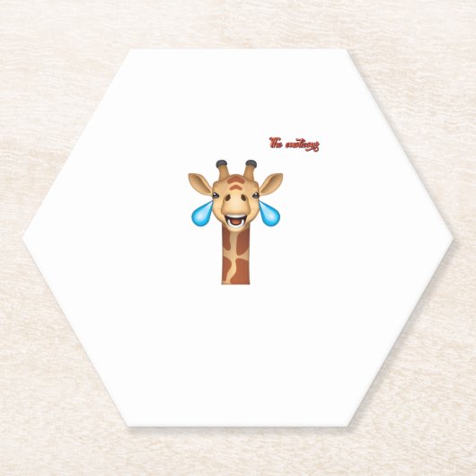 Emoji-glückliches Giraffengesicht Untersetzer (Vorderseite)