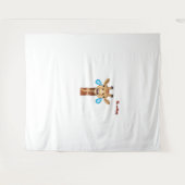 Emoji-glückliches Giraffengesicht Wandteppich (Vorderseite (Horizontal))