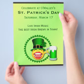 Emoji Green Beer Irish Pub Flyer (Hand)