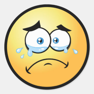 Emoji groß runder aufkleber