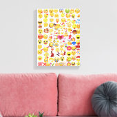 Emoji Größe SM Leinwanddruck (Insitu (Wohnzimmer))