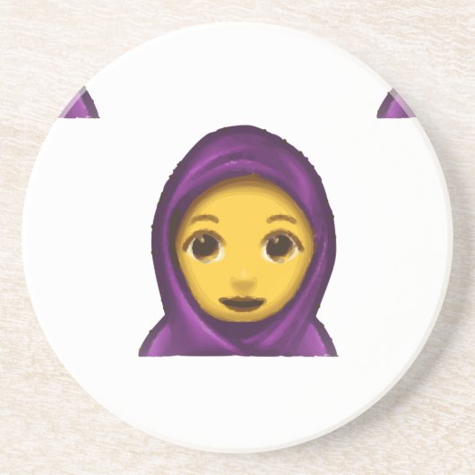 Emoji hajib getränkeuntersetzer (Vorne)