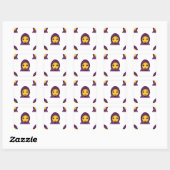 Emoji hajib quadratischer aufkleber (Blatt)