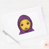 Emoji hajib rechteckiger aufkleber (Umschlag)