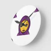 Emoji hajib runde wanduhr (Winkel)
