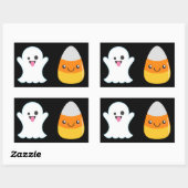 Emoji Halloween Ghost & Candy Corn Stickers (Blatt)