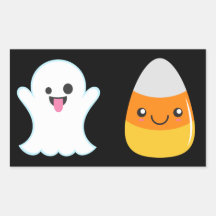 Emoji Halloween Ghost & Candy Corn Stickers