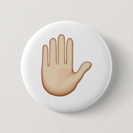 Emoji - Hand hoch Button (Vorderseite)