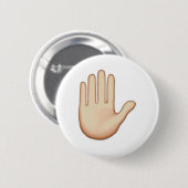 Emoji - Hand hoch Button (Vorne & Hinten)