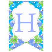 Emoji 😀 Happy Albern Pastel Faces 2 Wimpelkette (Zweite Fahne)