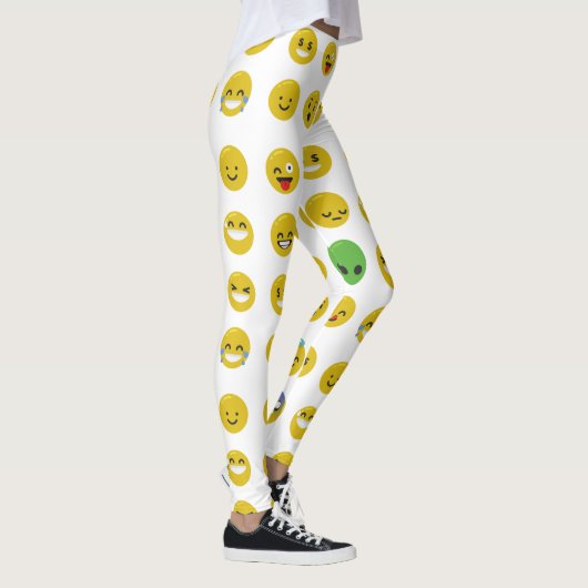 Emoji-Happy-face-Leggings Leggings (Rechts)