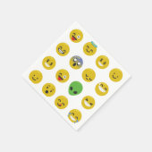 Emoji Happy-Face-Papier-Servietten Serviette (Ecke)