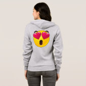 Emoji Heart Eyes Valentines Hoodie (Schwarz voll)