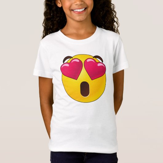 Emoji Heart Eyes Valentines T - Shirt (Vorderseite)