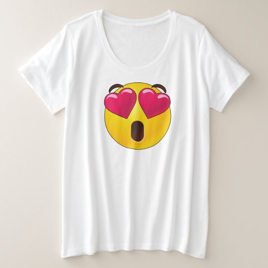 Emoji Heart Eyes Valentines T - Shirt (Design vorne)
