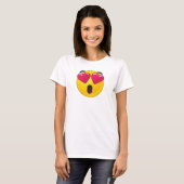 Emoji Heart Eyes Valentines T-Shirt (Vorne ganz)
