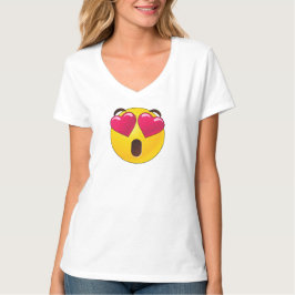 Emoji Heart Eyes Valentines T - Shirt
