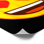 Emoji Heart Eyes Yellow Smile Face Poster (Ecke)